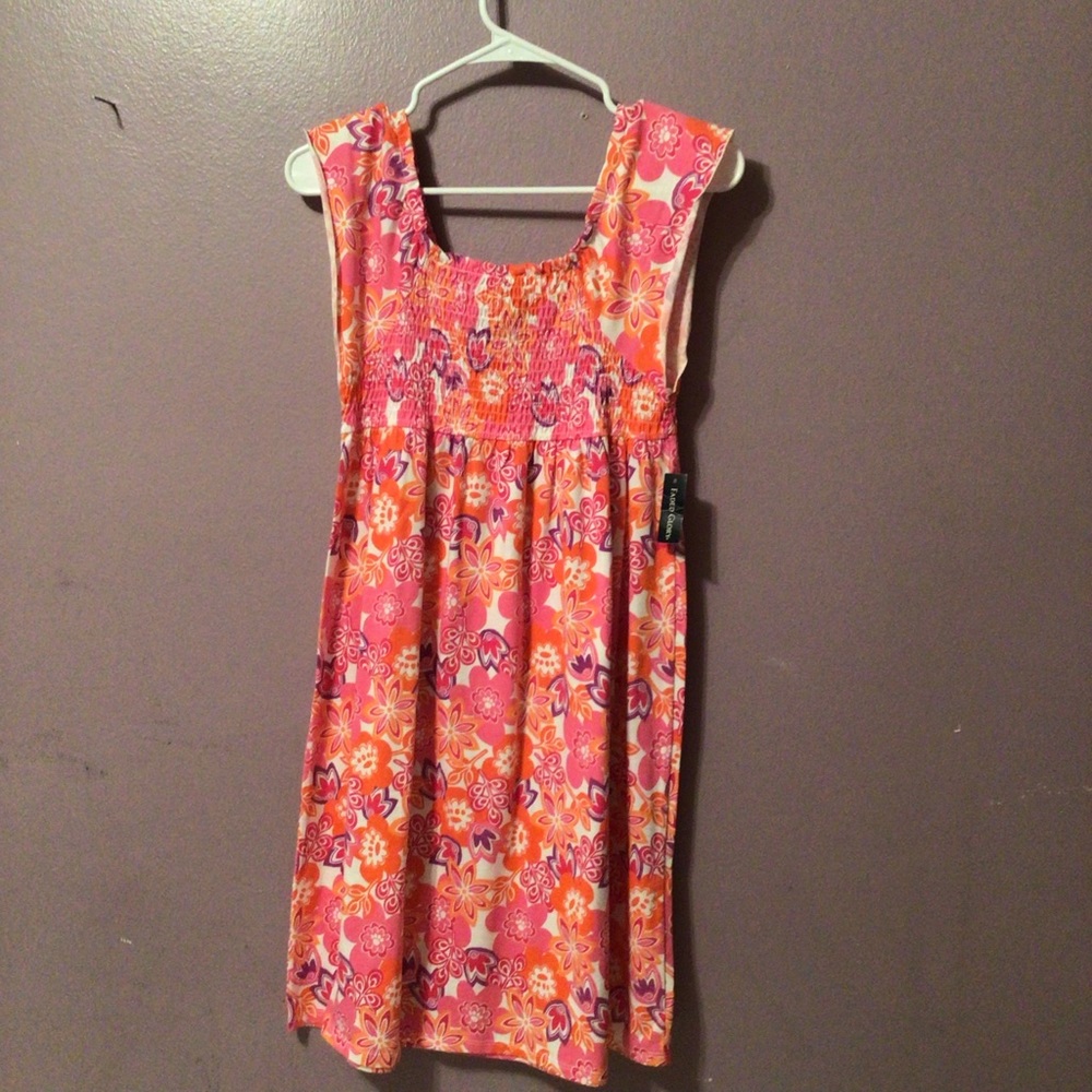 Girls pink floral dress